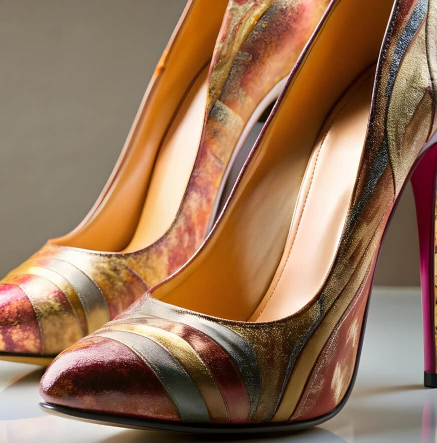 Metallic Pattern Pumps