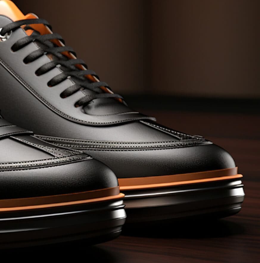 Black Leather Trainers