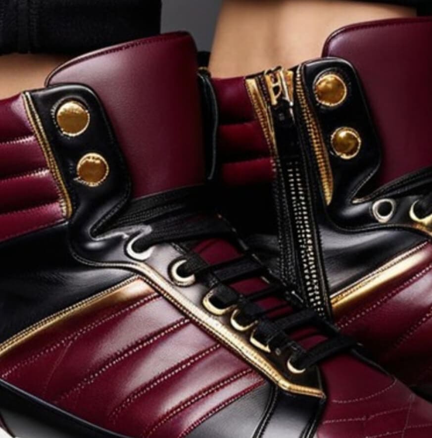Burgundy Basketball Trainers