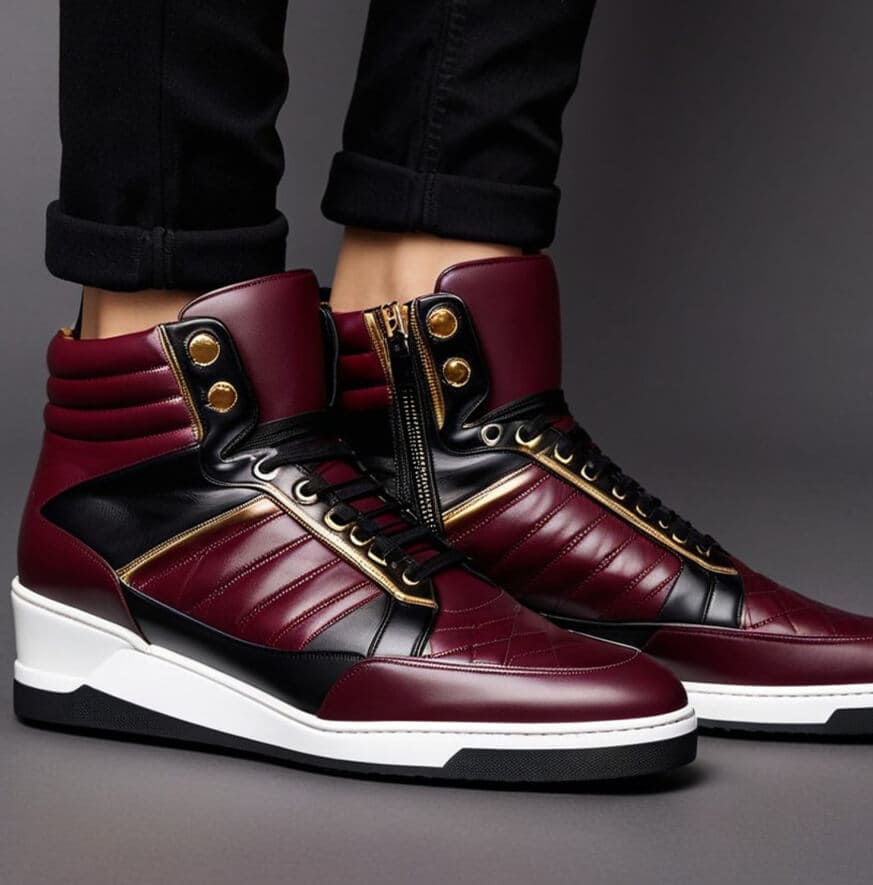 Burgundy Basketball Trainers