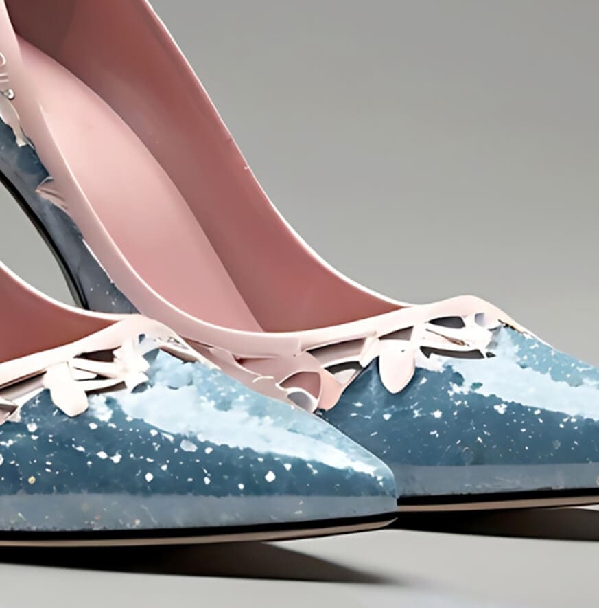 Blue Filigree Stilettos