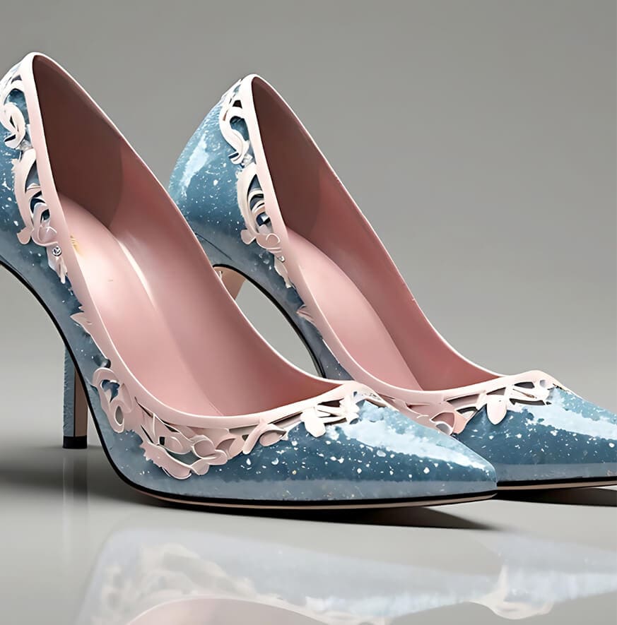 Blue Filigree Stilettos