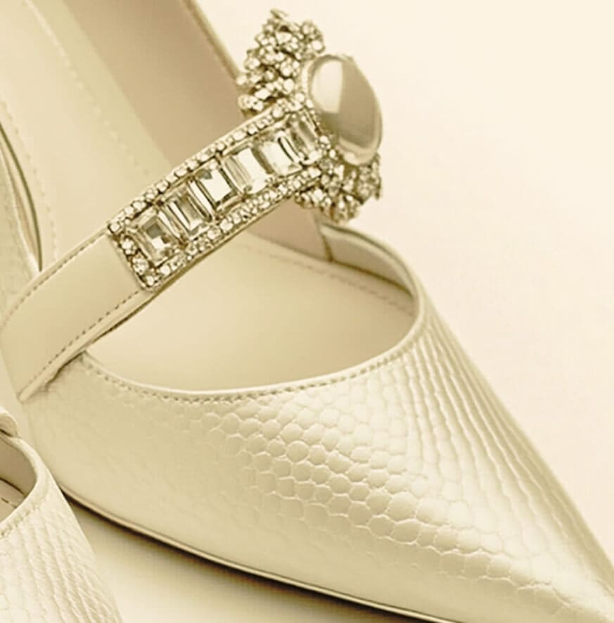 Jeweled Ivory Pumps