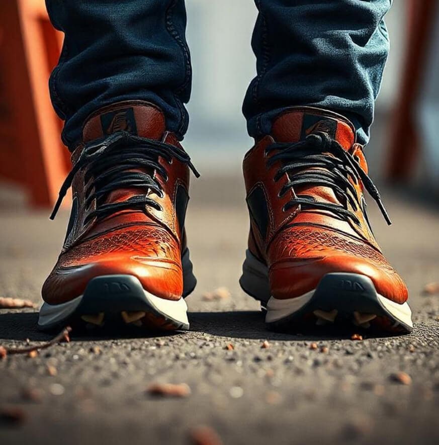 Brown Leather Sneakers